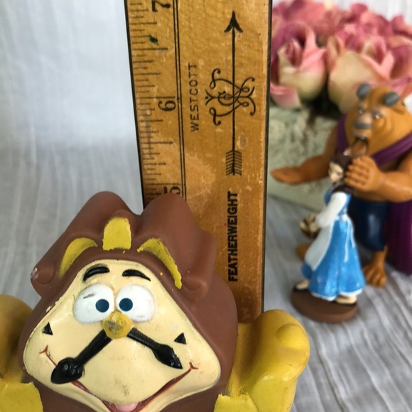 BEAUTY & THE BEAST action figure toys BELLE BEAST & COGSWORTH hand puppet - Picture 14 of 14